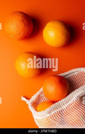 Fruits, sacs réutilisables, achats durables, achats, Banque D'Images