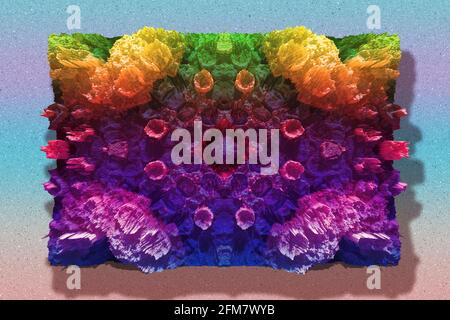 Image d'arrière-plan abstraite de texture 3d multicolore. Banque D'Images