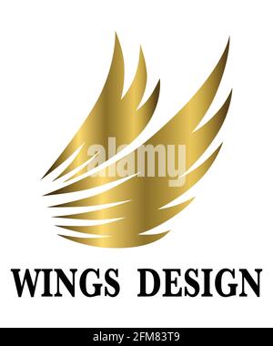 Illustration vectorielle de la conception du logo Golden Animal WiNG adaptée à la marque ou au symbole. Illustration de Vecteur