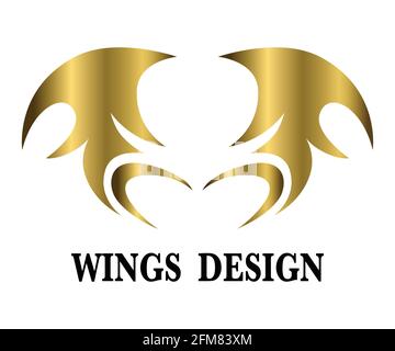 Illustration vectorielle de la conception du logo Golden Animal WiNG adaptée à la marque ou au symbole. Illustration de Vecteur