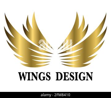 Illustration vectorielle de la conception du logo Golden Animal WiNG adaptée à la marque ou au symbole. Illustration de Vecteur