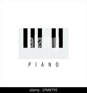 Clavier de piano au style minimaliste pour votre logo. Illustration vectorielle. Illustration de Vecteur