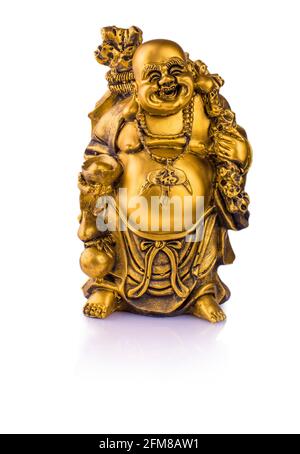 Figurine joyeuse Hotei. Dieu chinois de la richesse. Banque D'Images