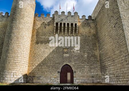 Château médiéval du XIIIe siècle à Montealegre de Campos, Valladolid, Castille et Leon, Espagne Banque D'Images