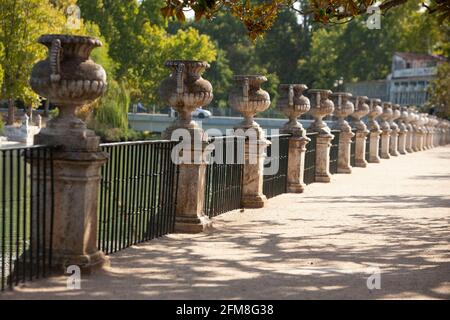 Décorations des jardins d'Aranjuez à Madrid Banque D'Images