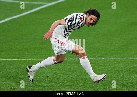 Edinson Cavani de Manchester United lors de l'UEFA Europa League, demi-finale, 2ème match de football de jambe entre AS Roma et Manchester United le 6 mai 2021 au Stadio Olimpico à Rome, Italie - photo Federico Proietti / DPPI Banque D'Images