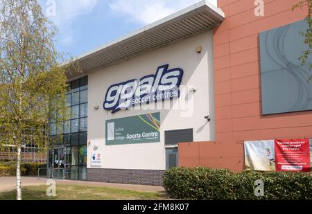 Goals Soccer Center, Suffolk New College, Ipswich, Suffolk, Angleterre, ROYAUME-UNI Banque D'Images