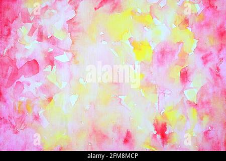 Fond rose et jaune semblable à une mosaïque Banque D'Images