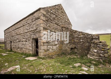 Un ancien hangar de vache du Yorkshire Banque D'Images