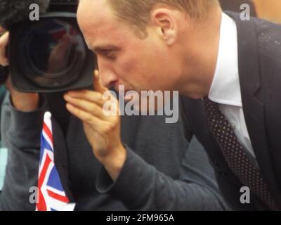 WALLASEY, ROYAUME-UNI - 15 janv. 2015: Seacombe Wallasey Wirral Merseyside royaume-uni 01/15/2015 HRH Prince William sur un walkabout à Seacombe A. Banque D'Images