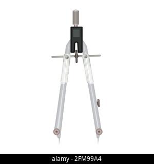 Icône de boussole isolée sur fond blanc.Boussole de dessin.instrument technique de dessin Cercles ou arcs.outil utilisé pour la dépouille.Illustration vectorielle Illustration de Vecteur