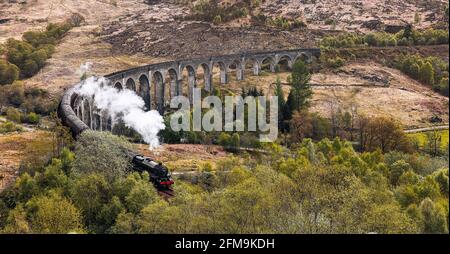 Glenfinnan viaduc de chemin de fer Banque D'Images