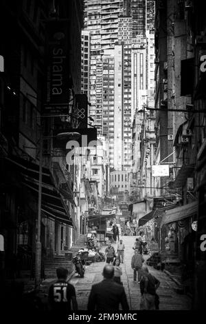 Dans les rues de Hong Kong Banque D'Images