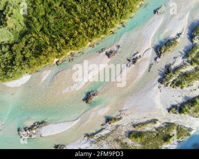 Isar près de Lenggries, pays de Tölzer, haute-Bavière, Bavière, Allemagne Banque D'Images