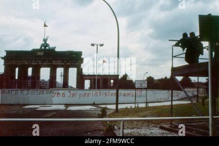 Mur de Berlin, juillet 1984 Banque D'Images