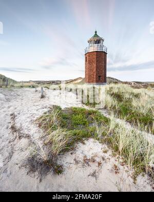 Sylt feu de marque croisée entre les dunes près de Kampen. Banque D'Images