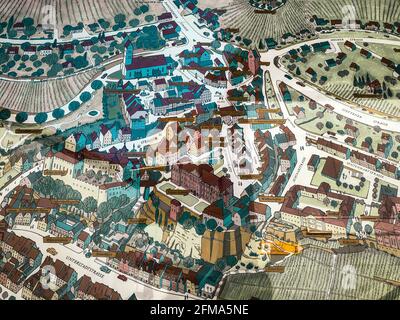 Lac de Constance, Meersburg, plan de la ville, Bade-Wurtemberg, Allemagne Banque D'Images