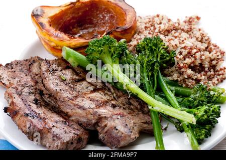 côtelettes de porc pour le souper Banque D'Images