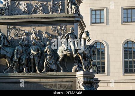 Berlin, Mitte, Unter den Linden, statue équestre de Frédéric le Grand Banque D'Images