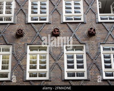 Sprinkenhof dans le Kontorhausviertel, patrimoine mondial de l'UNESCO, Hambourg, Allemagne Banque D'Images