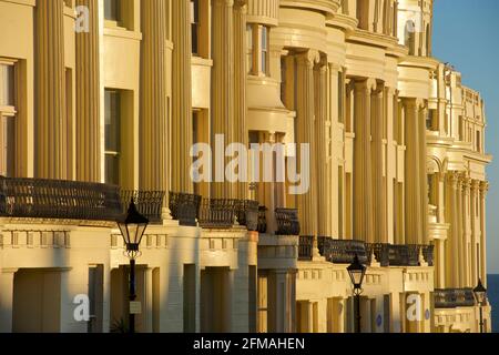 Place Brunswick Hove East Sussex Angleterre façades de l'est Terrasse Regency période Grade I bâtiments classés Architecture Banque D'Images