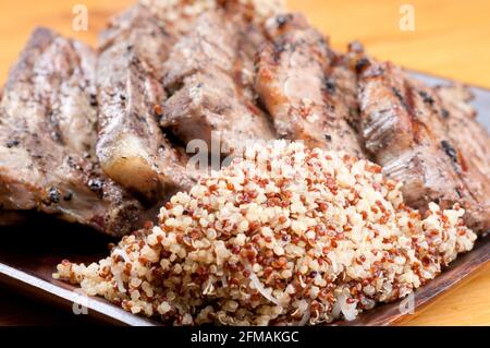 côtelettes de porc pour le souper Banque D'Images