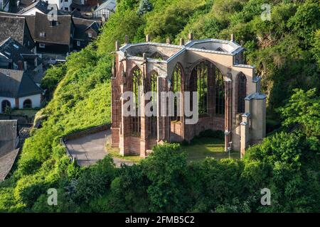 Allemagne, Rhénanie-Palatinat, Bacharach, Vallée du Haut-Rhin moyen classée au patrimoine mondial, Chapelle gothique Werner Banque D'Images