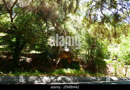 Topanga, Californie, États-Unis 3 mai 2021 UNE vue générale de l'atmosphère de l'ancien domicile/maison du musicien Gary Hinman au 964 Old Topanga Canyon Rd où il a été assassiné par la famille Manson le 31 juillet 1969, le premier meurtre de manoir situé à Topanga, Californie, États-Unis. Photo par Barry King/Alay stock photo Banque D'Images