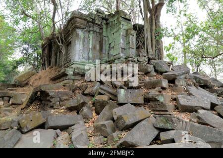 Ruines antiques Temple Beng Mealea Cambodge Banque D'Images