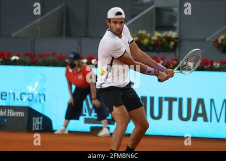 Madrid, Espagne. 07e mai 2021. Matteo Berrettini d'Italie pendant l'Open de Mutua Madrid 2021, tournoi de tennis Masters 1000 le 7 mai 2021 à la Caja Magica à Madrid, Espagne - photo Laurent Lairys / ABACAPRESS.COM crédit: Abaca Press/Alay Live News Banque D'Images