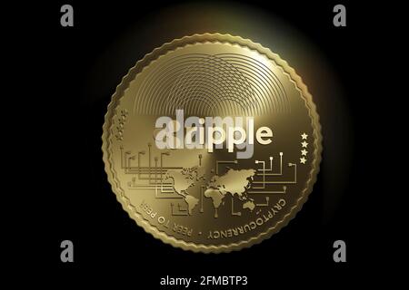 Crypto-monnaie RIPPLE XRP, illustration conceptuelle Banque D'Images