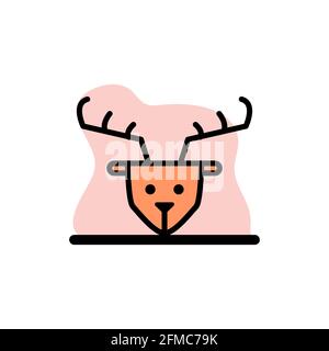 Deer Head Icon Vector Illustration Design eps10 Illustration de Vecteur