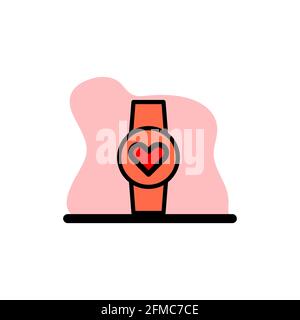 Heart Watch Icon Vector concept Illustration Design eps10 Illustration de Vecteur