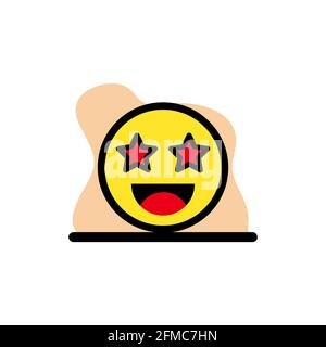 Smiley Star Emoji Icon Conceptual Vector Illustration Design eps10 Illustration de Vecteur