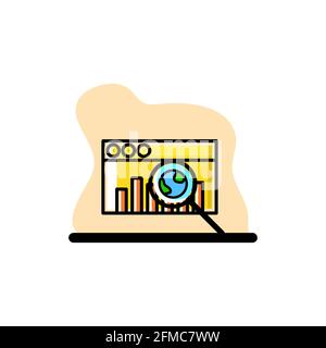 Tableau de bord recherche icône Conceptual Vector Illustration Design eps10 Illustration de Vecteur