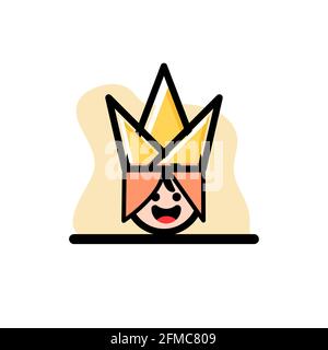 Kid Origami caractère vecteur Illustration Icon Design eps10 Illustration de Vecteur