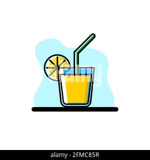 Orange Juice Icon Conceptual Design Illustration Design eps10 Illustration de Vecteur