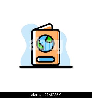 Passport Icon Conceptual Vector Illustration Design eps10 idéal pour tous objectifs Illustration de Vecteur