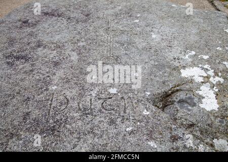 Tombe de Saint Patrick à la cathédrale de Downpatrick, en Irlande Banque D'Images