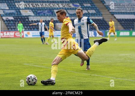 Magdeburg, Allemagne. 2021 mai 08.05.2021. Firo: 2020/21 Fuvuball, saison 3e Bundesliga: SC Magdeburg - MSV Duisburg Arne Sicker, single action | usage Worldwide Credit: dpa/Alay Live News Banque D'Images