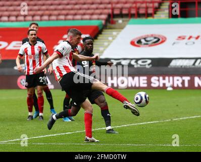 Sheffield, Angleterre, le 8 mai 2021. Chris Basham, de Sheffield Utd, s'élance lors du match de la Premier League à Bramall Lane, Sheffield. Le crédit photo devrait se lire comme suit : Simon Bellis/ Sportimage Banque D'Images