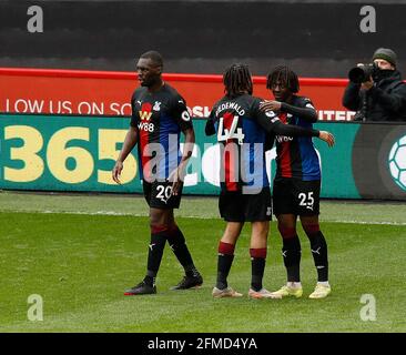 Sheffield, Angleterre, le 8 mai 2021. Eberechi Eze de Crystal Palace fête ses points lors du match de la Premier League à Bramall Lane, Sheffield. Le crédit photo doit être lu : Darren Staples / Sportimage Banque D'Images