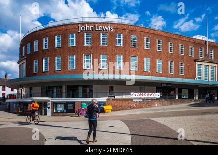 John Lewis Store à Norwich Norfolk UK, achevée en 1953, l'ancien grand magasin des obligations, l'architecte Robert Owen Bond Banque D'Images