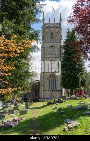 St James la Grande église paroissiale au-dessus du village de Winscombe au pied de la Mendip Hills Somerset Royaume-Uni Banque D'Images