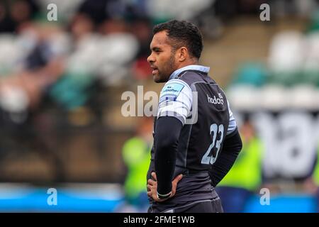 George Wacokecoke de Newcastle Falcons pendant le match Banque D'Images