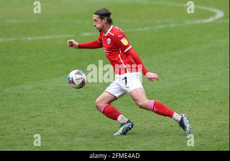 Barnsley, Angleterre, le 8 mai 2021. Callum Brittain de Barnsley lors du match de championnat Sky Bet à Oakwell, Barnsley. Le crédit photo doit être lu : John Clifton / Sportimage Banque D'Images