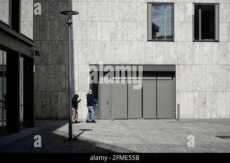 Lors d'une promenade dans le centre communautaire juif et le musée juif de Munich. Banque D'Images