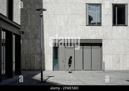 Lors d'une promenade dans le centre communautaire juif et le musée juif de Munich. Banque D'Images