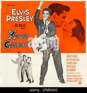 Elvis Presley, affiche de film pour le roi créole 1958. Une production Hal Wallis. Banque D'Images