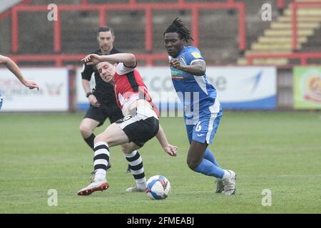 Exeter, Royaume-Uni. 08 mai 2021. Dimitri Sea of Barrow lors du match Sky Bet League 2 entre Exeter City et Barrow au parc St James' Park, Exeter, Angleterre, le 8 mai 2021. Photo de Dave Peters. Crédit : Prime Media Images/Alamy Live News Banque D'Images